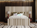 Samson Stripe Lines Linear Chesterfield Panel Bed