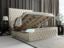 Norwich Chesterfield Bumber Upholstered Fabric Bed