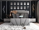 Linear Stripe Nova Hybrid Winged Bed